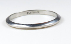 Antique Art Deco Platinum Womens Wedding Band Ring Size 4.75 UK-J width 1.64 MM
