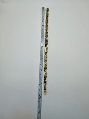 Adorno Gold Tone Link Bracelet Rhinestone Accent Geometric Vintage 7.75”