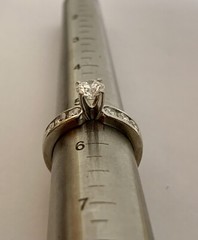 Platinum, Diamond Engagement Ring, Vintage, Estate, Natural, High Color Grade H