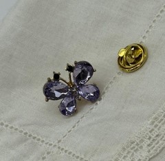 Gorgeous Small GT Violet Purple Butterfly Bug Pin Pretty Accent For Any Outfit