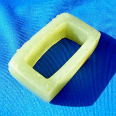 Original Art Deco Antique Old Green Gray Color JADE Sword Slide Guard Fitting