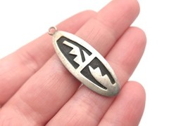 Vintage Hopi Old Pawn Sterling Native American Jewelry Pendant Signed Marked