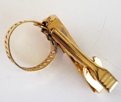 Vintage Ideal 6202 Hose Clamp Gold Tone Tie Bar 1.75″ Clasp Clip Plumber Novelty
