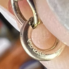 Vintage 12k Gold Filled Pocket Watch Chain FOB, Dog Clip, Guilloche Bluebird