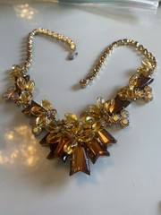 Vtg Juliana Arrow Head Dangle Bead Rhinestone Necklace Bracelet Earring Set Paru