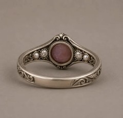 Natural Star Ruby Ring 925 Sterling Silver Vintage Filigree Statement