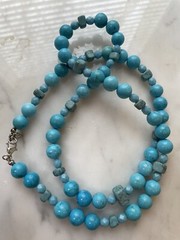 Vintage Carol Lee Carolee Faux Turquoise Strand Necklace Bead