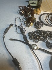 Vintage-Antique Jewelry Lot Mix Unsearched Grabbed From Large Box Randomly