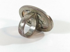 Vintage Mid Century Large Floral Oval Ring 1.5″