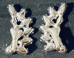 Vintage B. David Blue Rhinestone And Faux Pearl Signed Clip On Earrings