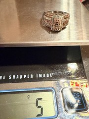 Vtg 925 SterSilver Diamond Pave’ Sz 9-5g Gorgeous Ring!