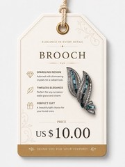 Elegant Blue Crystal Leaf Brooch Vintage Rhinestone Pin for Women