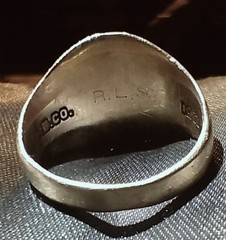 Vintage ArtDeco 1931 Bonner High School Signet Ring 10KGold 6 Grms Rare PreWWII