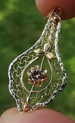 10k Lavalier Pendant & VVS 0.24ct Diamond 🔥 Modified Reclaimed Antique 🔥 VIDEO
