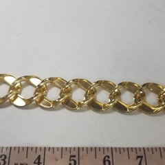 Chunky Curb Link Collar Necklace Gold Tone 17.5 Inch Classic Bold Vintage