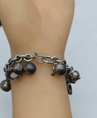 Antique 1920’s Mexico Sterling Silver Chain Bracelet (pre-Eagle marks) jingles