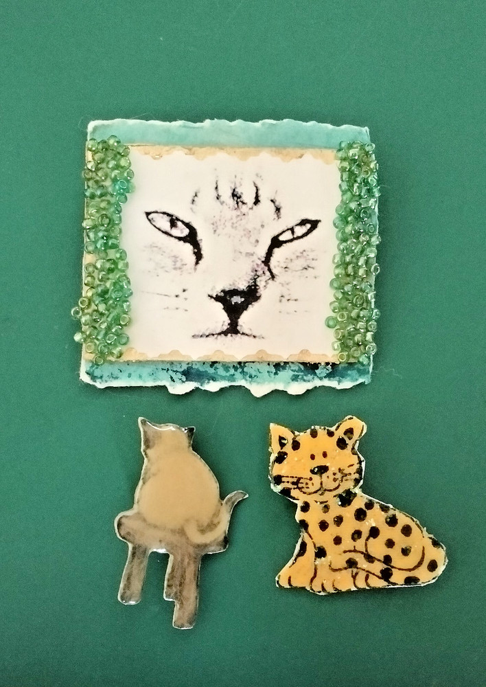 Handmade Cat Brooches (103 – 2389, 125 – 1839, 160 – 2381)