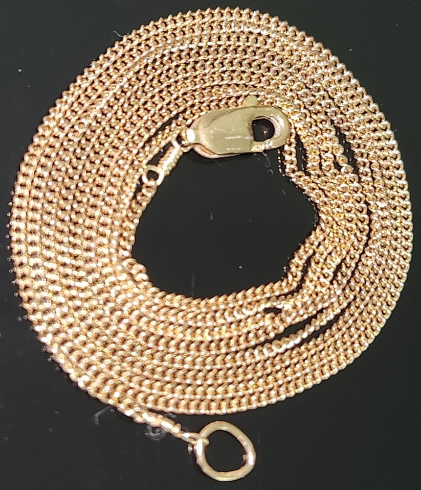 VTG 14K GOLD FILLED 1MM CURB CHAIN 28″ NECKLACE