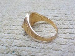 Vintage 14KT GOLD Horseshoe Ring 9.6 Grams Size 12 1/2