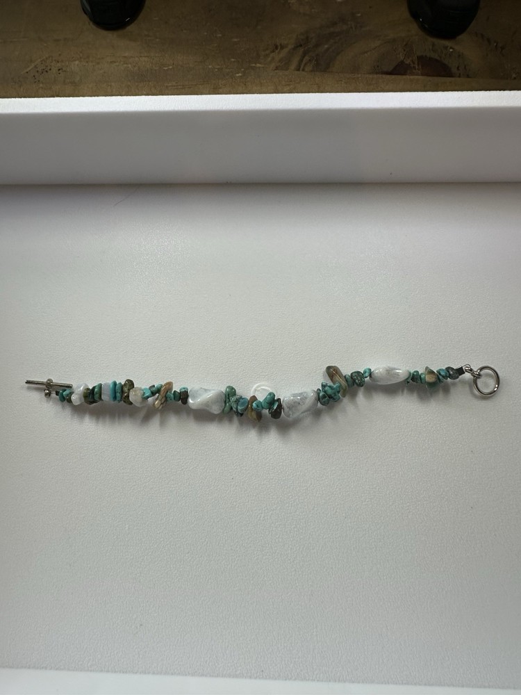 Natural Stone Bracelet. Multiple Stone Types Including Turquoise Size 6.5”