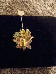 Women’s Handmade Gardeners Copper And Brass Brooch