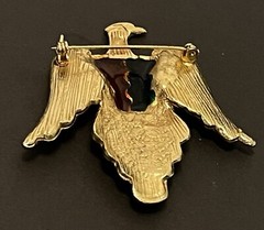 16-Vintage Brooch Pins Academic Marksman Crests Ski Award G&R Ski Tie Tac Eagle