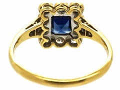 Art Deco Antique 2.80Ct Natural Sapphire Vintage Wedding Ring 14K Yellow Gold FN