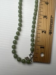 Vintage 70s Sarah Coventry Beaded Jade Green Resin Acrylic Long Necklace 36”