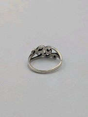 Wheeler Mfg Co. Vintage Sterling Silver Swirl Water Waves Split Shank 925 Ring