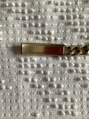 SPEIDEL ID Bracelet USA Brushed Gold Tone 9” Link Bracelet NIB