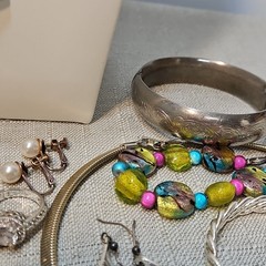Silver Tone Jewelry Lot All Wearable 1lb +