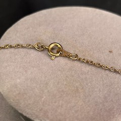 VINTAGE GOLD PLATED CZ PENDANT ON 18” CHAIN NECKLACE