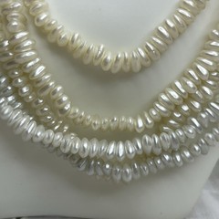 Vintage Multi Strand Faux Baroque Pearl Beaded Necklace