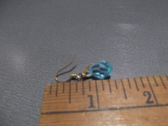 1 Pair Unique .75″in Glass Aqua Blue Tear Drop Shape Dangle