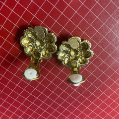 Art Deco Earring clip on Jewel Fashion Handmade