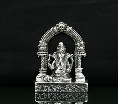 925 pure silver God Ganesha statue, figurine, puja article home temple art03