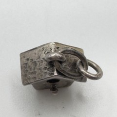 Vintage Sterling Silver Bird House Charm Brown County Silver Co .5 In