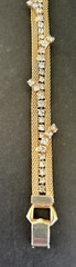 Vintage Jewels By Julio Gold Mesh Rhinestone Bracelet