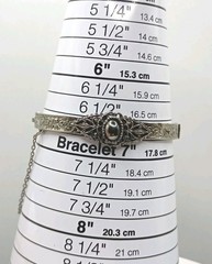 Vintage Silver Tone Filigree Hinged Bracelet Clip Earrings Brooch Set