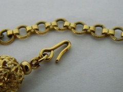 Vintage Monet Mid Century Filigree Lace Beaded Choker Necklace Gold Tone
