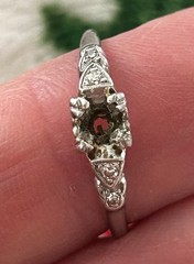 Antique 1920’s Art Deco Platinum Diamond Engagement Ring Setting