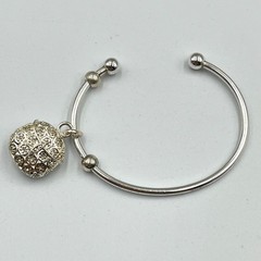 Vintage Y2K Silver Tone Purse Charm Cuff Bracelet Retro Boho Style Classic