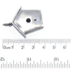 BROWN COUNTY SILVER CO. 925 Sterling Vintage Bird House 3D Pendant