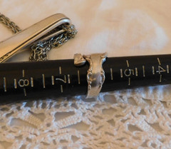 Vintage Spoon Ring and Spoon Handle Pendant Necklace Silver Plated Roger Bros IS