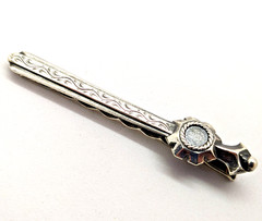 Vintage Luxury Soviet tie Clip made of ⭐875 Silver with the Star USSR hallmark#4
