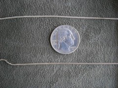Dainty Curb Chain Vintage Sterling Silver Necklace 18″ ~ 1.6g