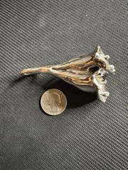 Vintage Sterling Silver 925 Electrofrm Double Calla Lily Brooch/Pin, 3.5in Long
