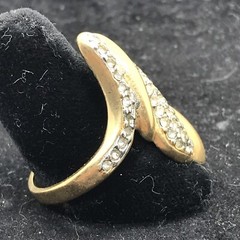 Vintage 18KT HGE Gold Plated with Crystal’s Statement Ring varied sizes