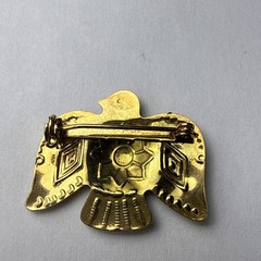 Vintage Gold Tone Ornate Thunderbird Brooch 1.25”