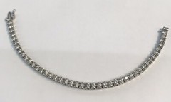 3.15 CTTW SI2 I Natural Diamond 14k White Gold Tennis Bracelet 19.4 G